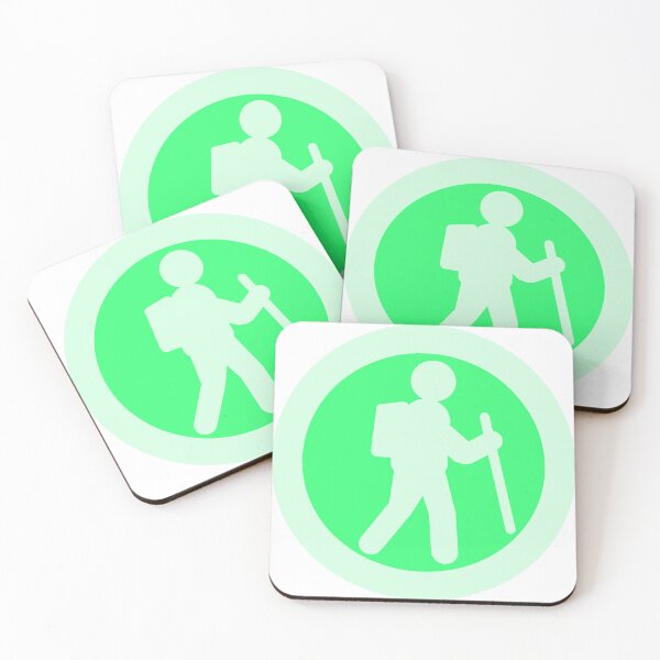 Item preview, Hiker Icon bright green designed and sold by TinkyInkyFinky.