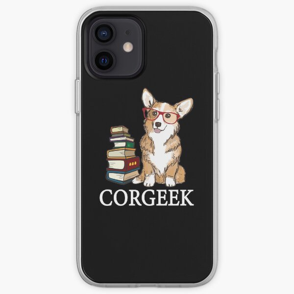Corgi for book lovers, book nerds, readers, or english teachers - corgeek iPhone Soft Case