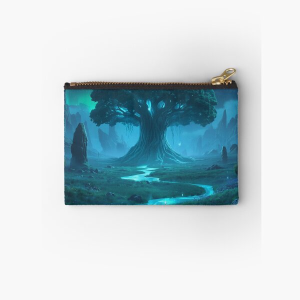 Item preview, Sacred Tree Fantasy Alien Valley Landscape designed and sold by Luminous Wilds.
