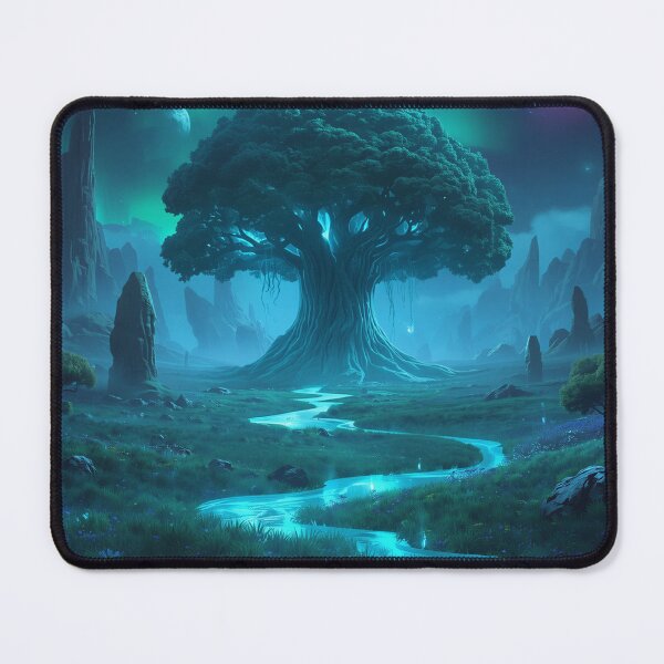 Item preview, Sacred Tree Fantasy Alien Valley Landscape designed and sold by Luminous Wilds.