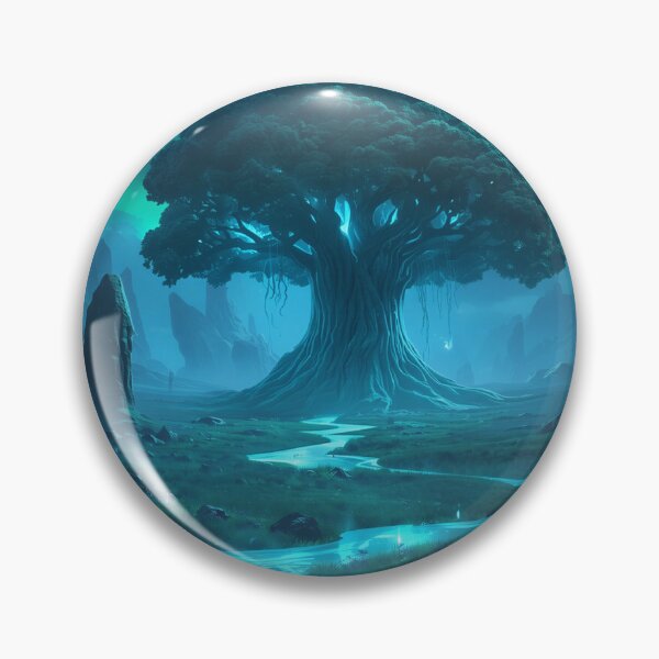 Item preview, Sacred Tree Fantasy Alien Valley Landscape designed and sold by Luminous Wilds.
