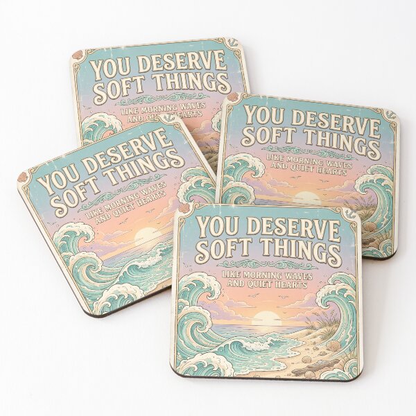 Item preview, You Deserve Soft Things – Ocean Therapy Poster Design designed and sold by Sea Gem.