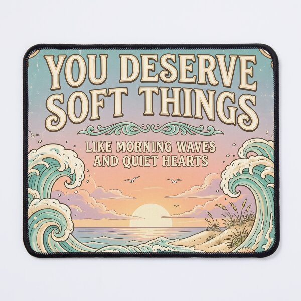 Item preview, You Deserve Soft Things – Ocean Therapy Poster Design designed and sold by Sea Gem.