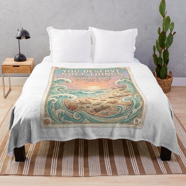 Item preview, You Deserve Soft Things – Ocean Therapy Poster Design designed and sold by Sea Gem.