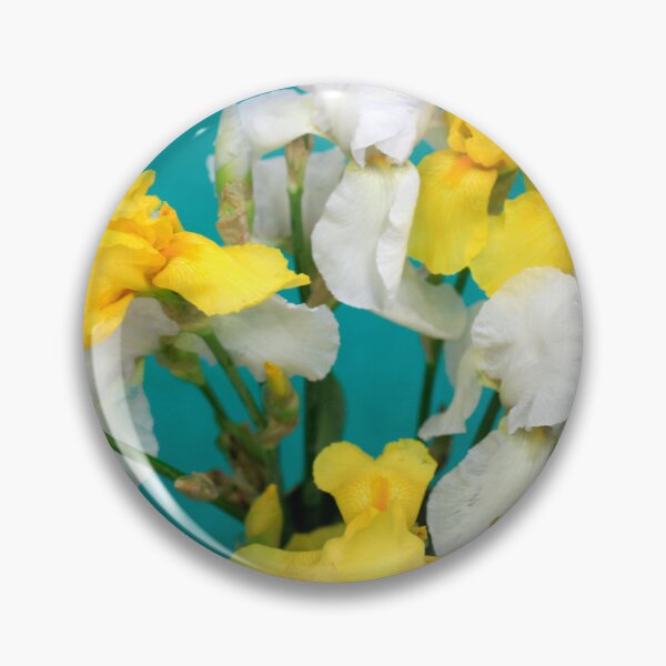 Item preview, White and yellow iris on green background designed and sold by olena2552.