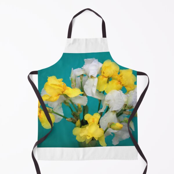 Item preview, White and yellow iris on green background designed and sold by olena2552.
