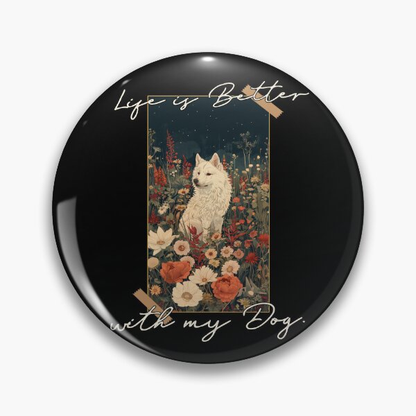 Item preview, Funny Samoyed Life is Better Floral Cottagecore Mom Dad Kids designed and sold by rafaeltto.