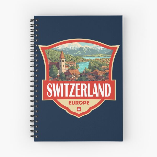 Item preview, Switzerland Illustration Retro Badge designed and sold by KrisSidDesigns.