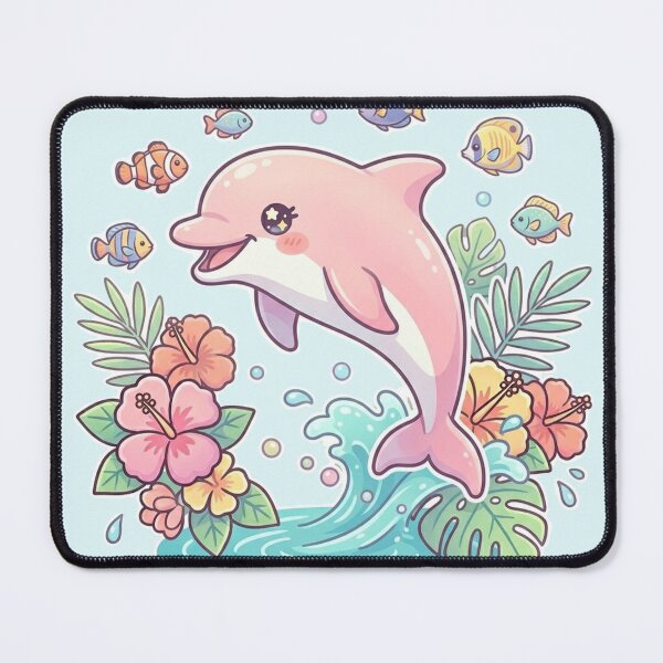 Item preview, Pink Dolphin Tropical Splash designed and sold by MyshopnameSell.