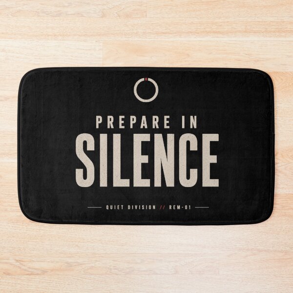 Item preview, Prepare In Silence: Quiet Division – Minimalist Dark Stoic Typography designed and sold by No Excuses Supply.