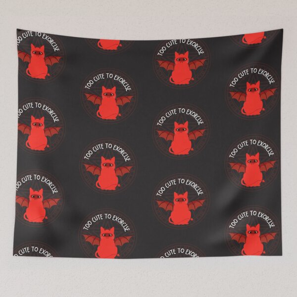 Item preview, Demon Cat Too Cute To Exorcise  designed and sold by SashimiCatDesigns.