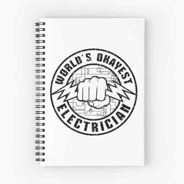 Item preview, World's Okayest Electrician Funny Blueprint Circuit Diagram Badge designed and sold by Dmetalx Art Apparel.