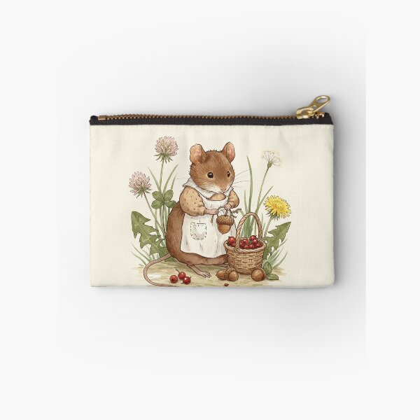 Item preview, Little Mouse Gathering Acorns Illustration designed and sold by Pasteltone.