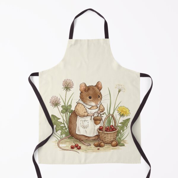 Item preview, Little Mouse Gathering Acorns Illustration designed and sold by Pasteltone.
