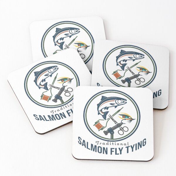 Item preview, The fly tyer "SALMON FLY TYING" graphic Illustration. designed and sold by Art-Horizon.