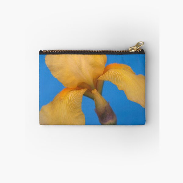 Item preview, Yellow iris on blue background designed and sold by olena2552.