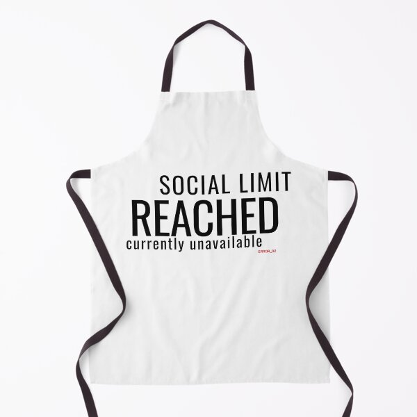 Item preview, Social Limit Reached Minimalist Typography Streetwear designed and sold by No Excuses Supply.