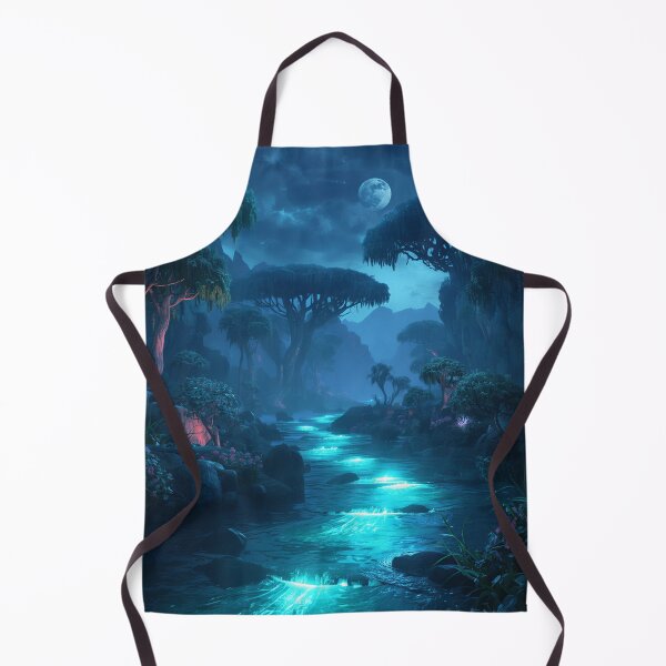 Item preview, Moonlit Spirit River Fantasy Alien Landscape designed and sold by Luminous Wilds.
