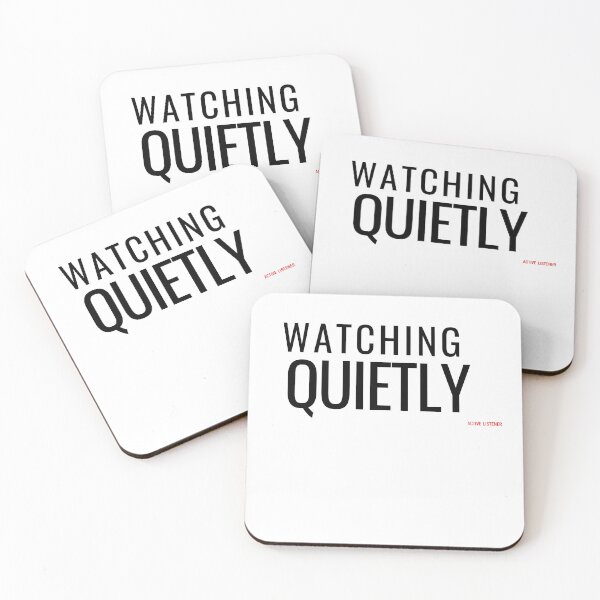 Item preview, Watching Quietly Minimalist Typography Streetwear designed and sold by No Excuses Supply.