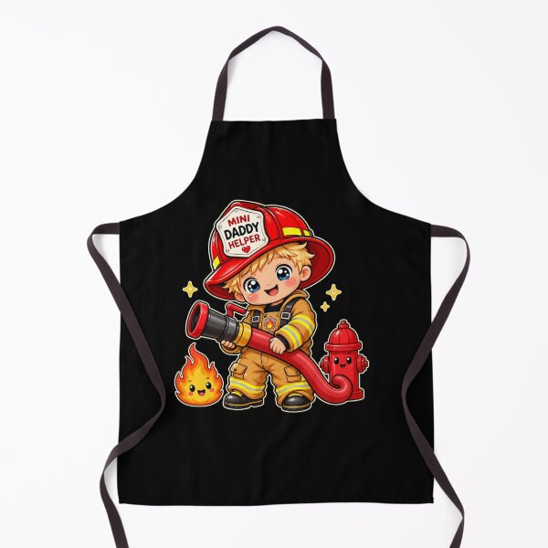 Item preview, Mini Daddy Helper Firefighter Boy | Cute Blonde Toddler Firefighter Kawaii Design designed and sold by HiPatti.