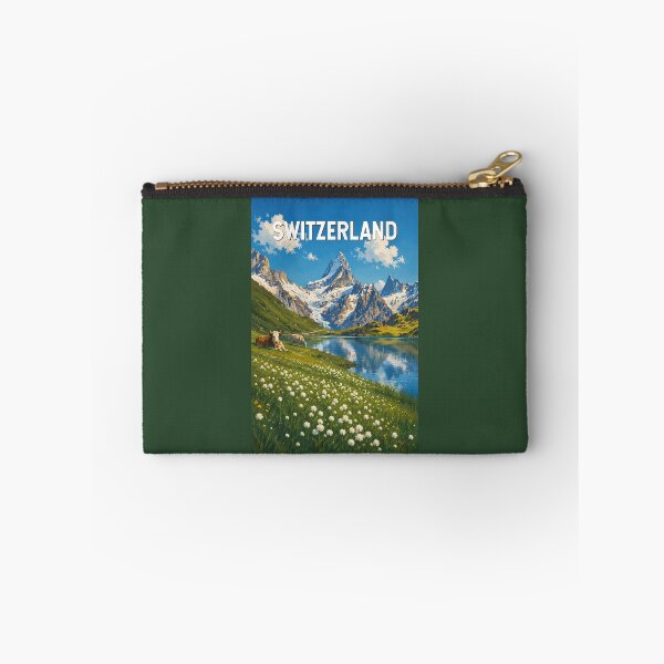Item preview, Switzerland Cows Cow Illustration Travel Art Vintage designed and sold by KrisSidDesigns.