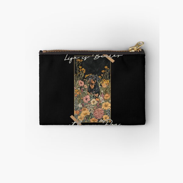 Item preview, Funny Rottweiler Life is Better Floral Cottagecore Mom Dad Kids designed and sold by rafaeltto.