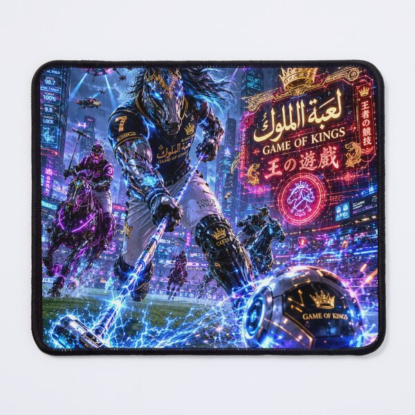 Item preview, Cyberpunk Polo Game of Kings Futuristic Knight Art designed and sold by ikonicgallery.