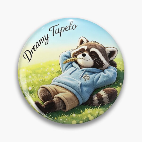 Item preview, Cute Sleeping Raccoon Avatar – Kawaii Baby Animal Cartoon Peaceful Nature Aesthetic Circle Design designed and sold by DreamyTupelo.