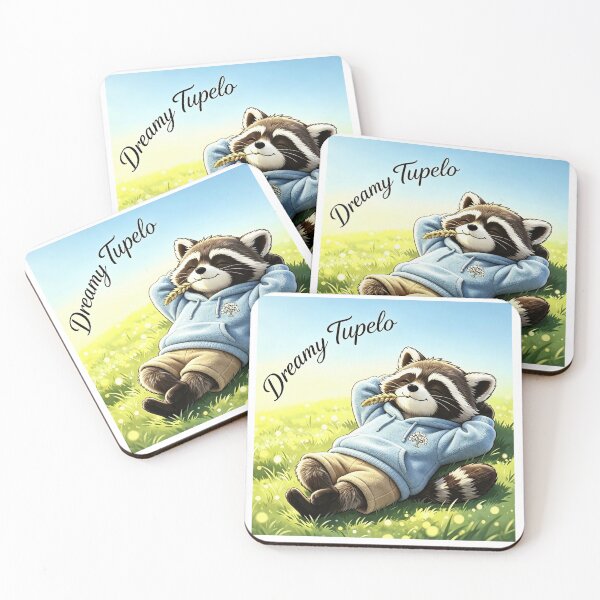 Item preview, Cute Sleeping Raccoon Avatar – Kawaii Baby Animal Cartoon Peaceful Nature Aesthetic Circle Design designed and sold by DreamyTupelo.