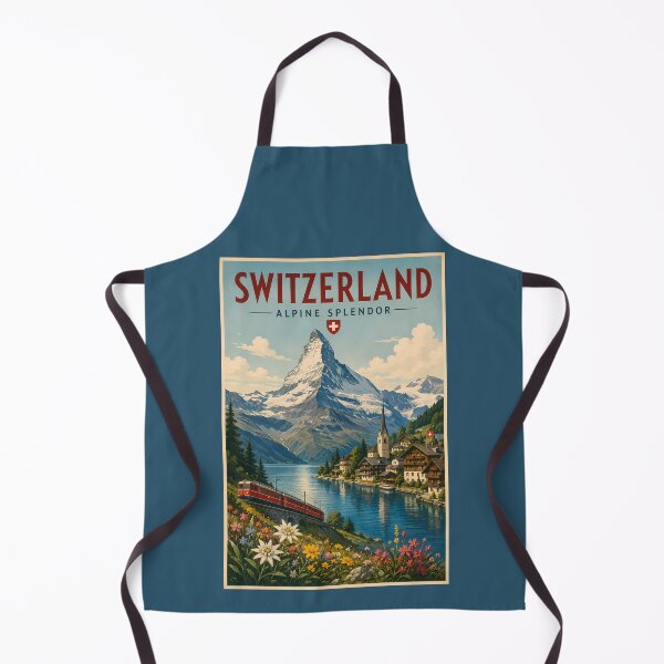 Item preview, Switzerland Illustration Travel Art Vintage designed and sold by KrisSidDesigns.