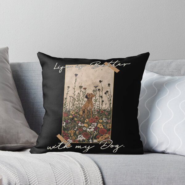 Item preview, Funny Rhodesian Ridgeback Life is Better Floral Cottagecore Mom Dad Kids designed and sold by rafaeltto.