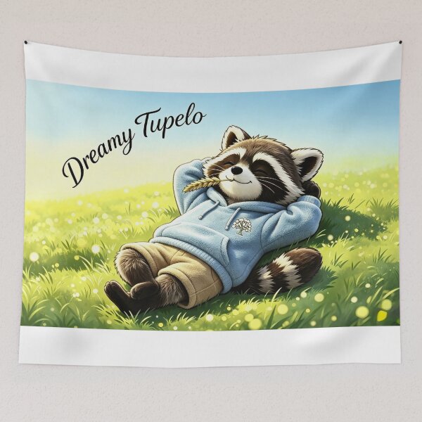 Item preview, Cute Sleeping Raccoon Avatar – Kawaii Baby Animal Cartoon Peaceful Nature Aesthetic Circle Design designed and sold by DreamyTupelo.