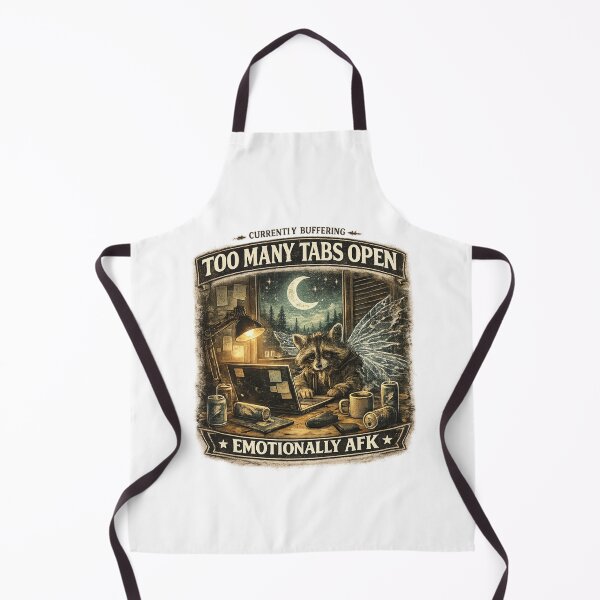 Item preview, Currently Buffering – Too Many Tabs Open | Funny Raccoon Meme Aesthetic | Emotional AFK designed and sold by MartBook.