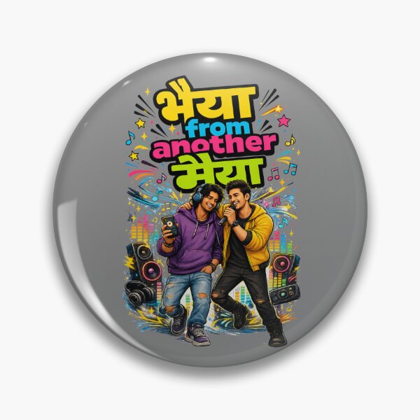Item preview, Bhaiya from another Maiya - Music Lovers / Musicians | Quirky Hindi Theme Tshirt designed and sold by freezed-frames.