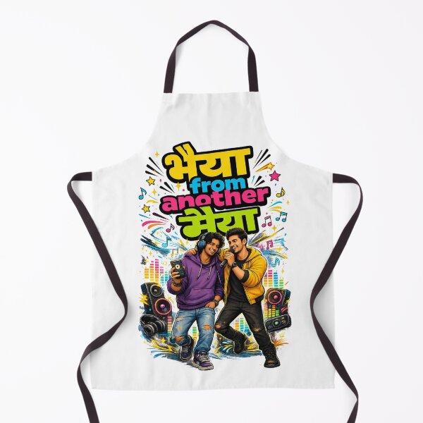 Item preview, Bhaiya from another Maiya - Music Lovers / Musicians | Quirky Hindi Theme Tshirt designed and sold by freezed-frames.
