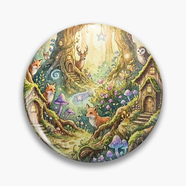 Item preview, Whimsical Enchanted Woodland Animal Village designed and sold by Storybook Botanica.