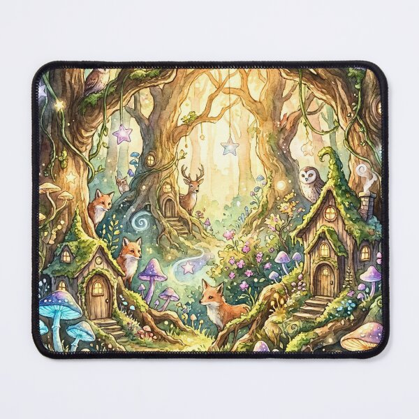 Item preview, Whimsical Enchanted Woodland Animal Village designed and sold by Storybook Botanica.
