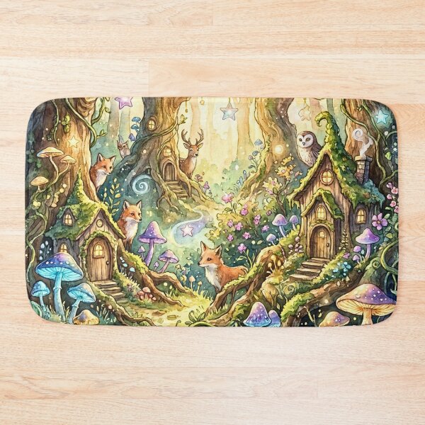 Item preview, Whimsical Enchanted Woodland Animal Village designed and sold by Petal & Pattern Co.