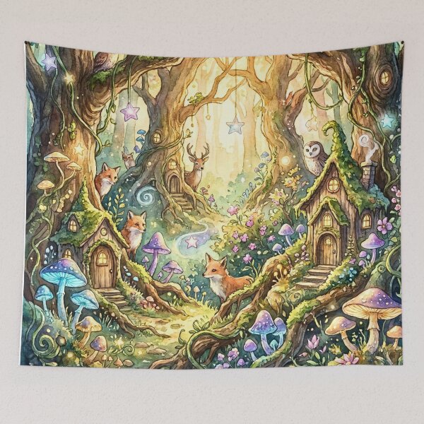 Item preview, Whimsical Enchanted Woodland Animal Village designed and sold by Storybook Botanica.