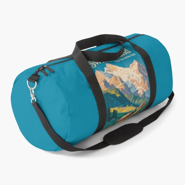 Item preview, Switzerland Landscape Illustration Travel Art Vintage designed and sold by KrisSidDesigns.