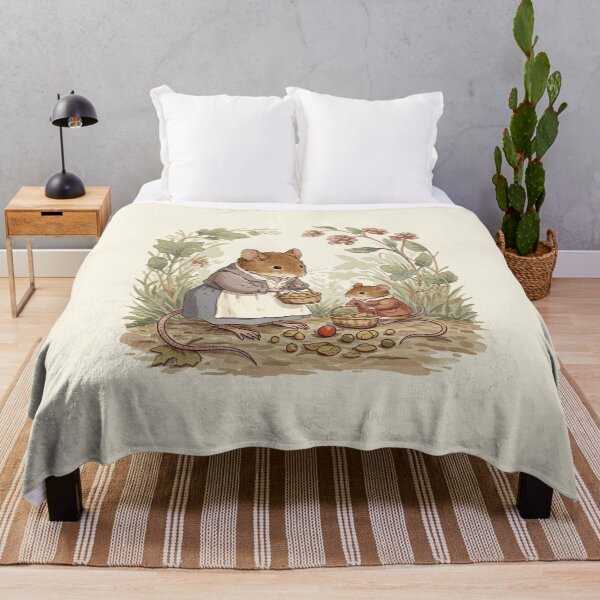 Item preview, Mother and Child Mouse Harvesting Berries designed and sold by Pasteltone.