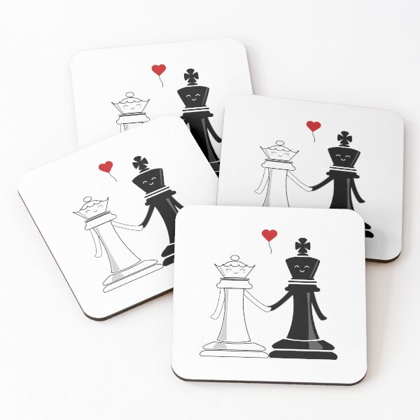 Item preview, King and Queen Chess Couple Gift – Matching Love Design designed and sold by Mrsmauve.