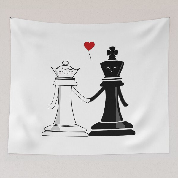 Item preview, King and Queen Chess Couple Gift – Matching Love Design designed and sold by Mrsmauve.