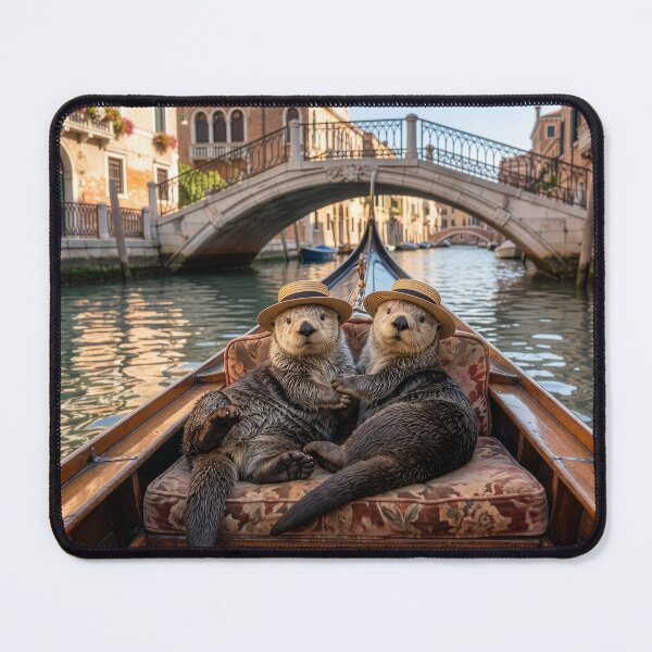 Item preview, Otters Snuggle in Venice Gondola designed and sold by Tridentulus.