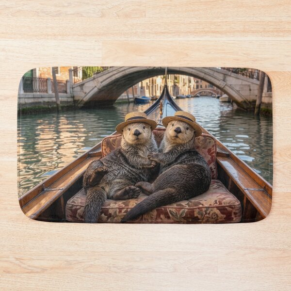 Item preview, Otters Snuggle in Venice Gondola designed and sold by Tridentulus.