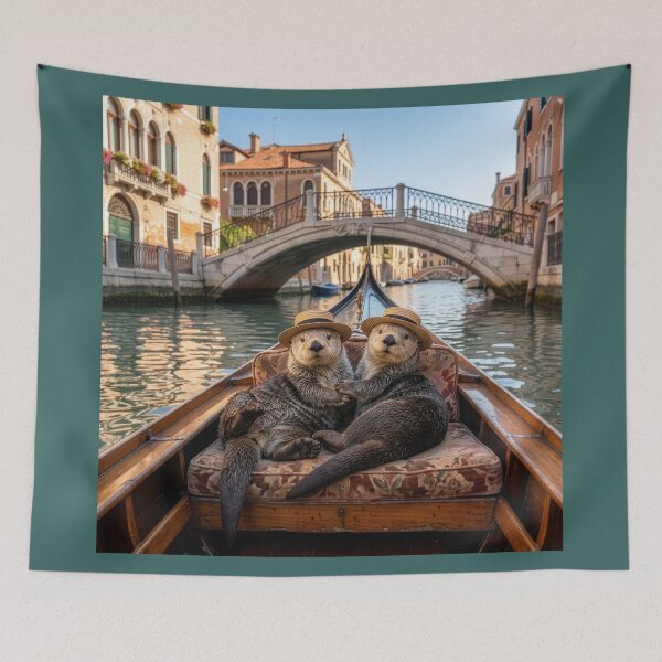 Item preview, Otters Snuggle in Venice Gondola designed and sold by Tridentulus.