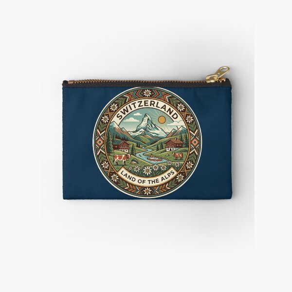 Item preview, Switzerland Illustration Travel Art Badge designed and sold by KrisSidDesigns.