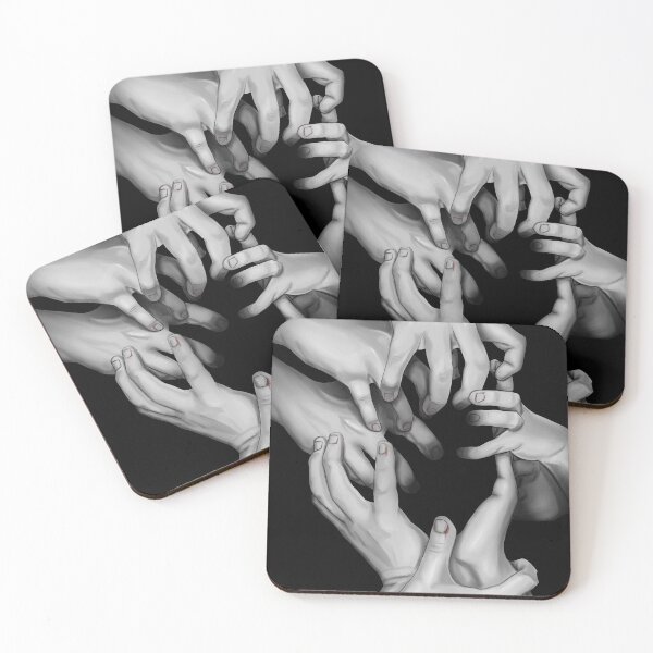 Item preview, “Self Portrait” Dramatic Hands Illustration designed and sold by Unsteadiii.