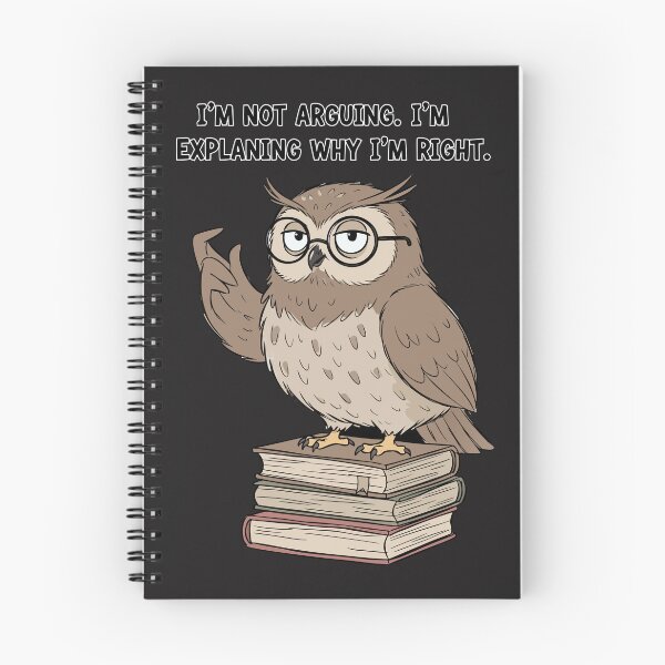 Item preview, "I'm Not Arguing I'm Explaining" Funny Owl Sarcastic Nerd Art designed and sold by Cipher & Soul.