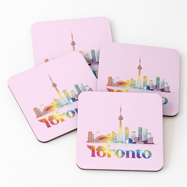 Item preview, Toronto Skyline Minimalist Design – Winged T City Pride Line Art designed and sold by DreamyTupelo.
